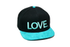 LOVE Period Baseball Black/Turquoise Suede