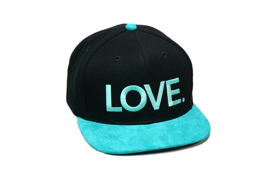 LOVE Period Baseball Black/Turquoise Suede