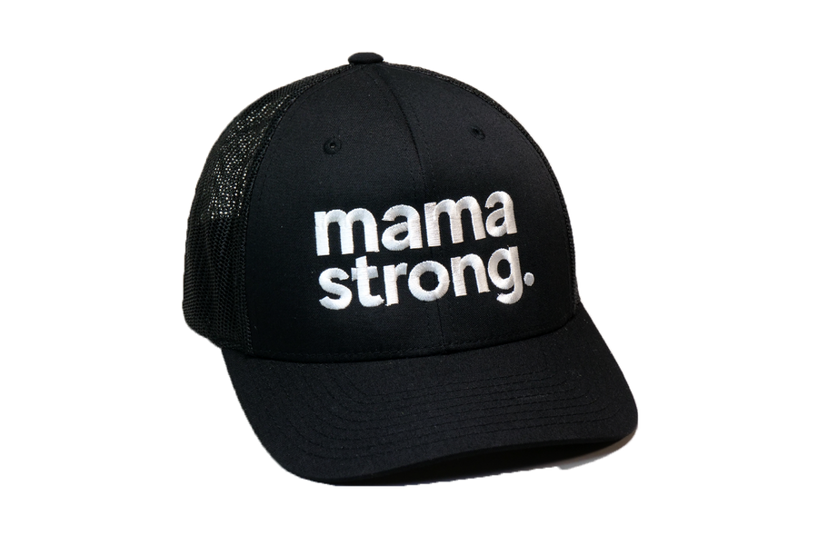 Mama Strong Trucker Black