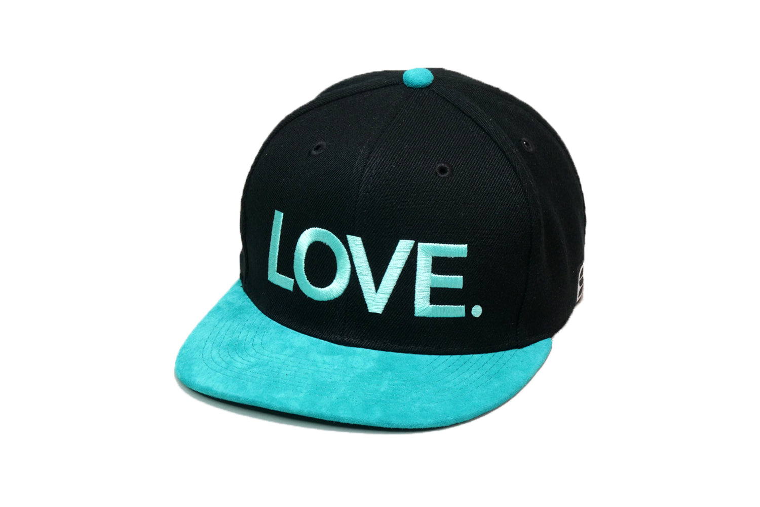 LOVE Period Baseball Black/Turquoise Suede