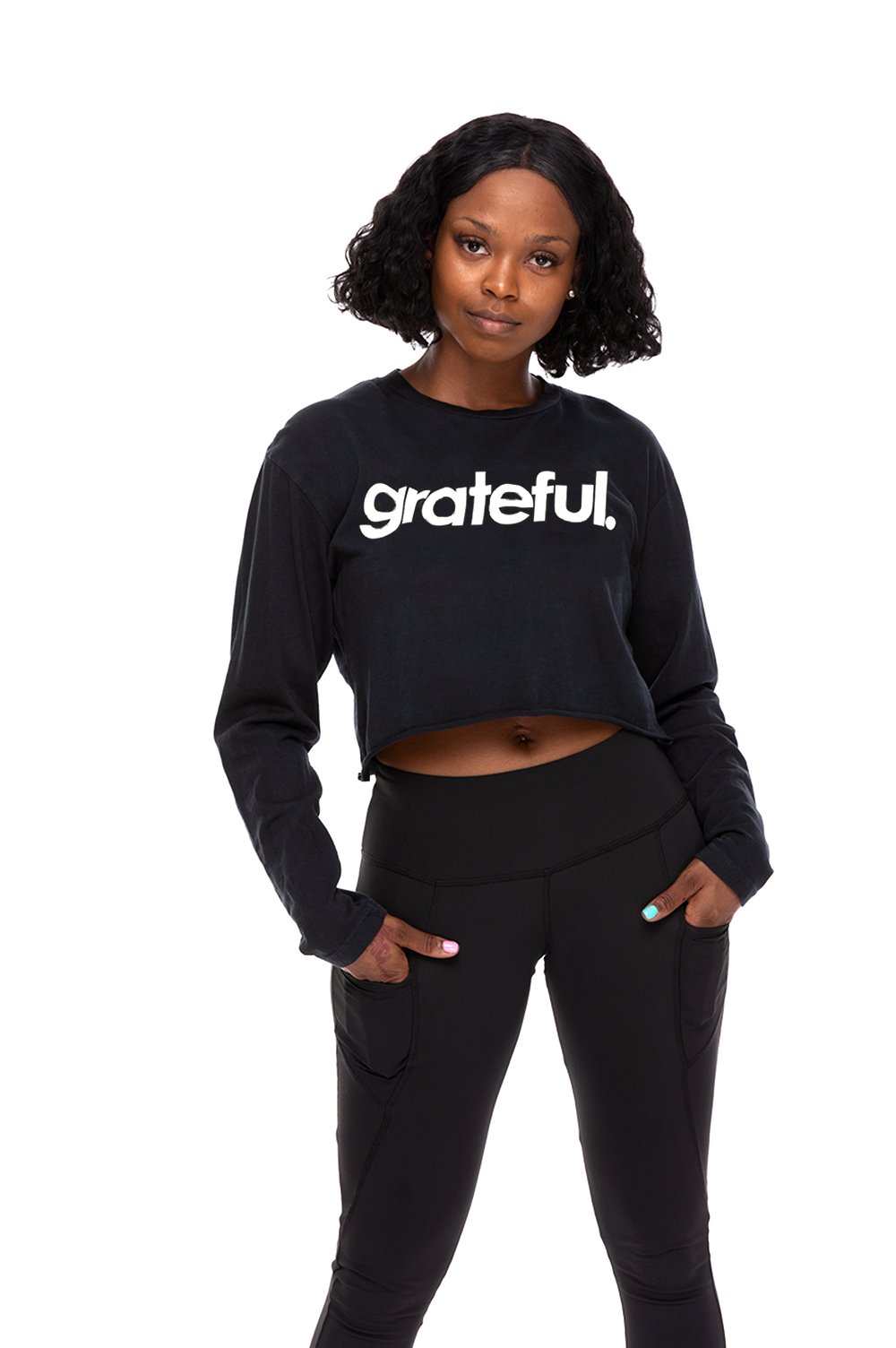 Grateful Period Crop Long Sleeve Tee