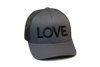 LOVE All Caps Trucker Charcoal/Black