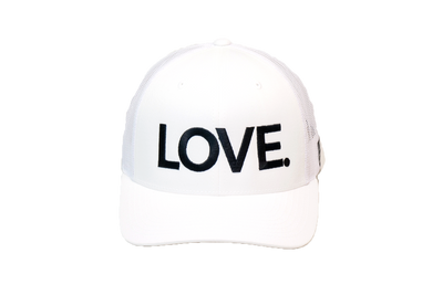 LOVE All Caps Trucker White/Black