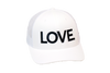 LOVE All Caps Trucker White/Black