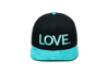 LOVE All Caps Solid Baseball Black/Turquoise (Limited Edition)
