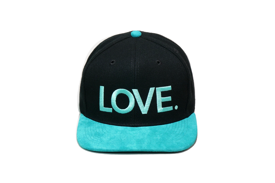 LOVE Period Baseball Black/Turquoise Suede