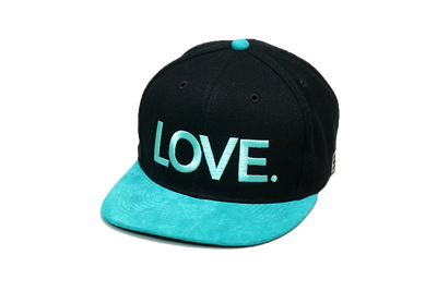 LOVE All Caps Solid Baseball Black/Turquoise/Black (Limited Edition)