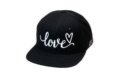 Love Cursive Solid Baseball Black