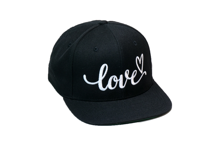 Love Cursive Solid Baseball Black