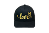 Love Cursive Trucker Black/Gold