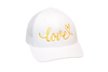 Love Cursive Trucker White/Gold