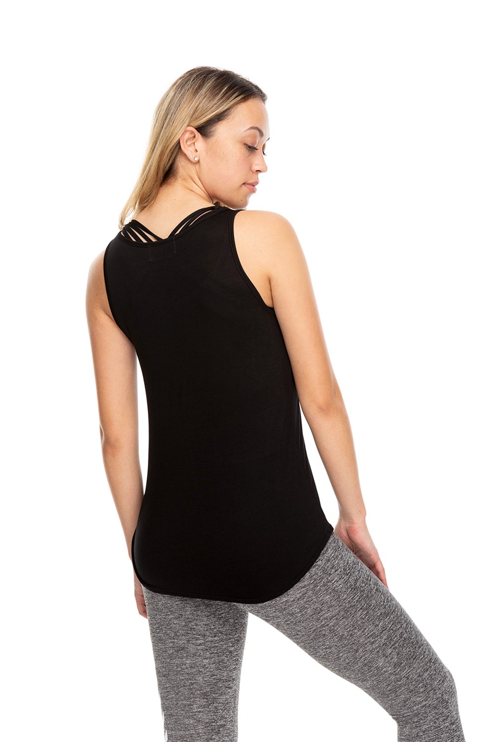 Love Chevron Tank - Black/White Chevron