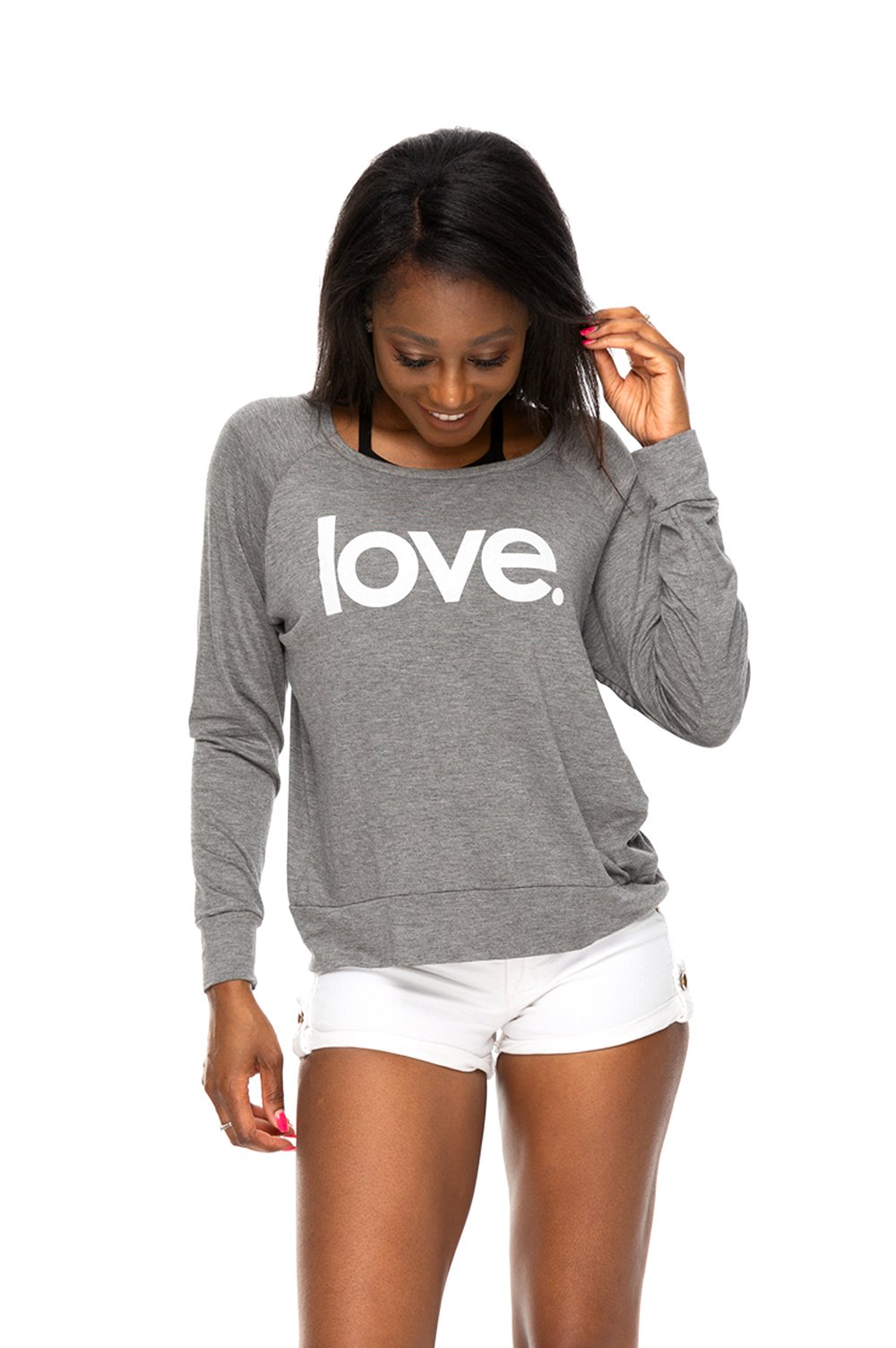 Love Period Long Sleeve Tee Charcoal