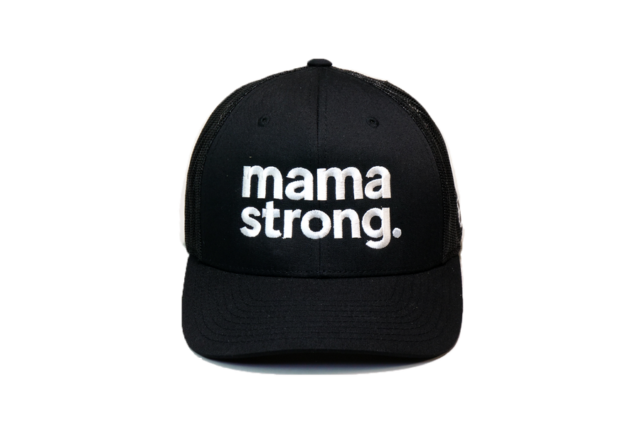 Mama Strong Trucker Black