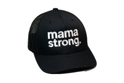 Mama Strong Trucker Black