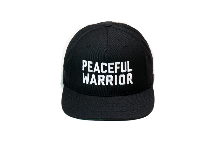 Peaceful Warrior Solid Baseball Black