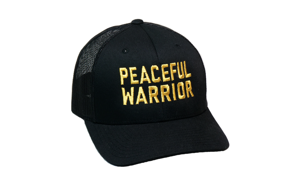 Peaceful Warrior Trucker Black/Gold