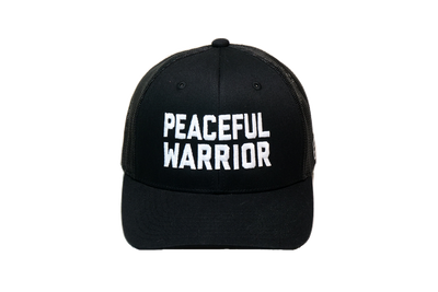 Peaceful Warrior Trucker Black