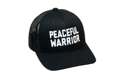 Peaceful Warrior Trucker Black