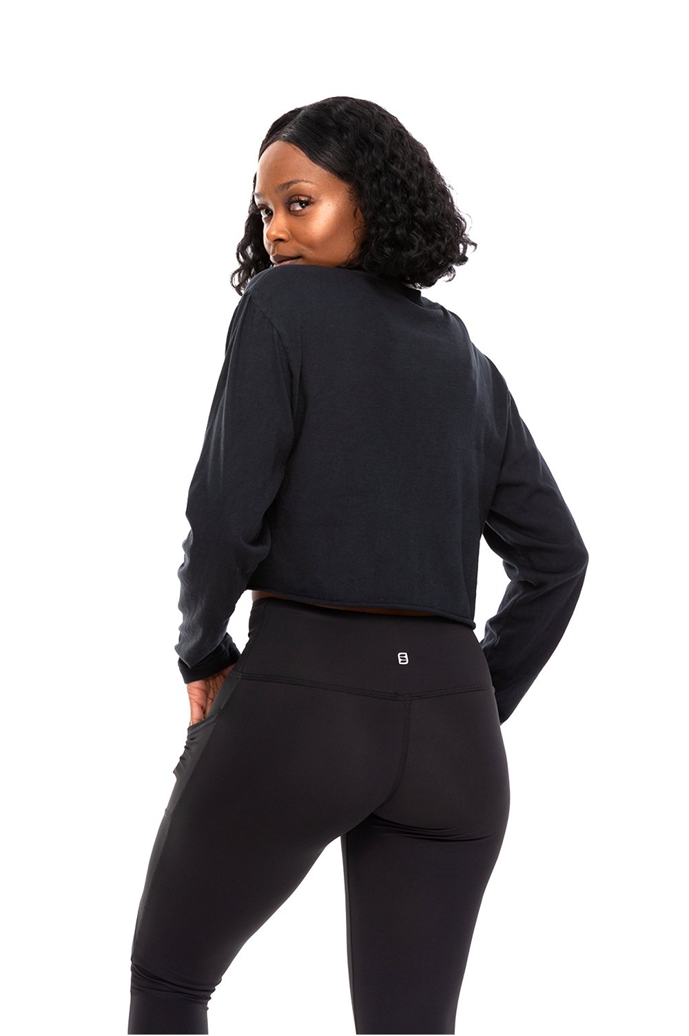 Peaceful Warrior Crop Long Sleeve Tee