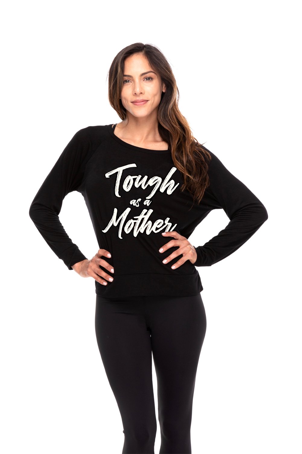 Tough As A Mother Long Sleeve Tee Black