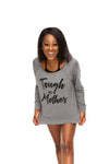 Tough As A Mother Long Sleeve Tee Charcoal