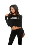 Blessed Fleece Crop Long Sleeve Pullover