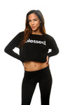 Blessed Fleece Crop Long Sleeve Pullover