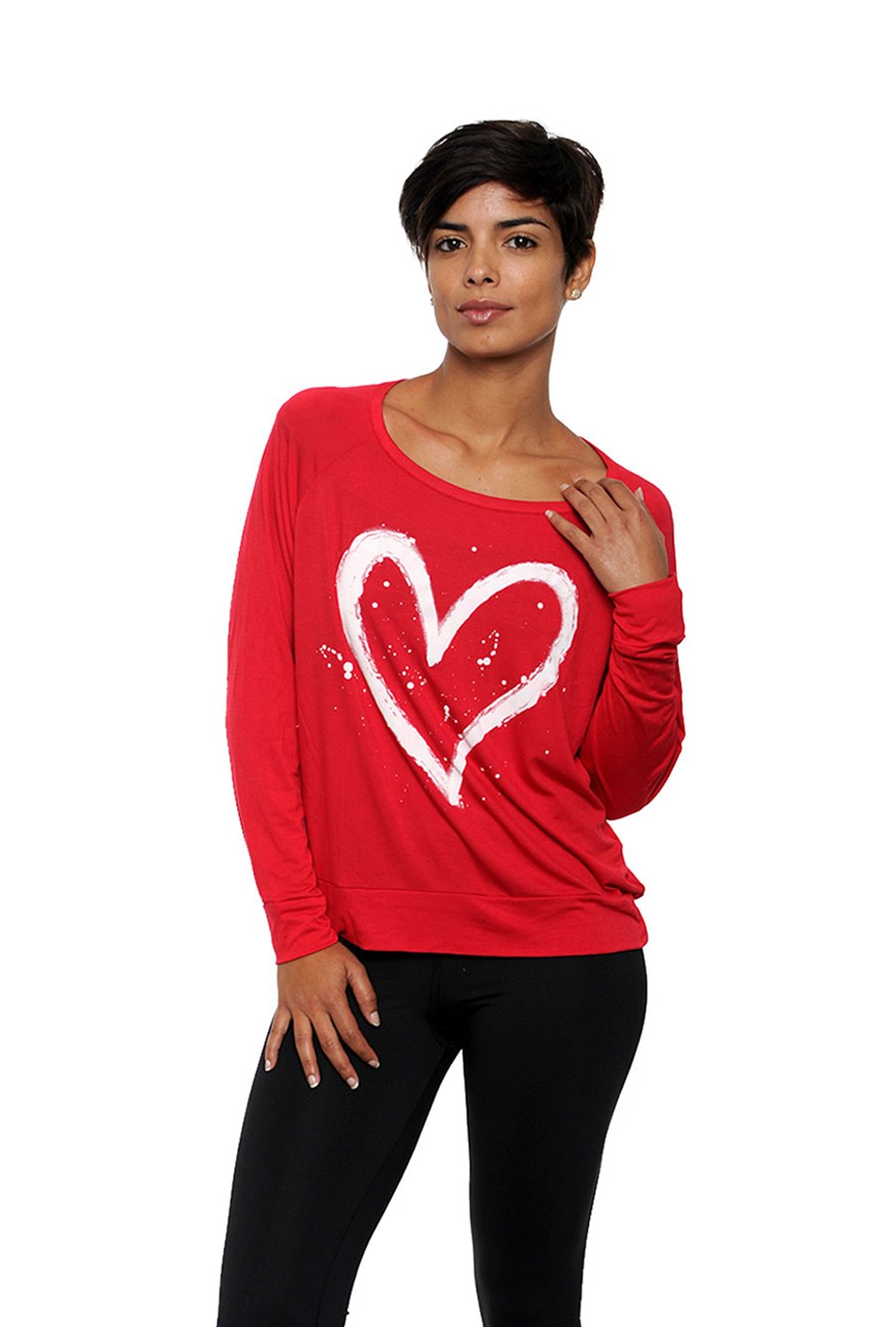 Love Big Long Sleeve Tee Red
