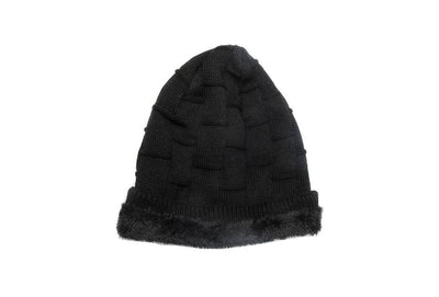 Slouchy Furry Beanie Black